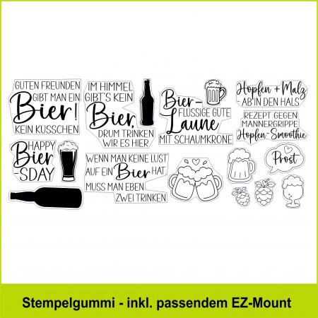 Bier-Laune - Stempelgummi 20,5x9cm