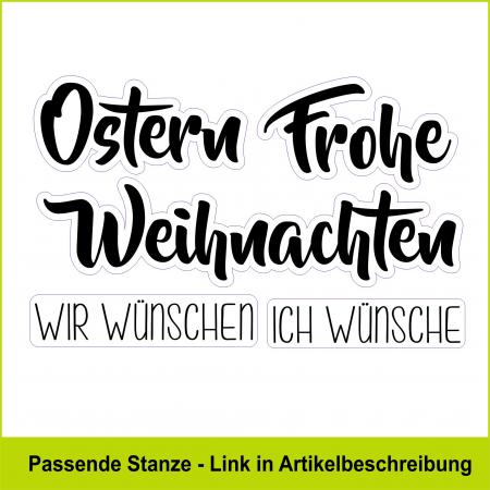 Frohe Ostern Weihnachten - Stempelgummi