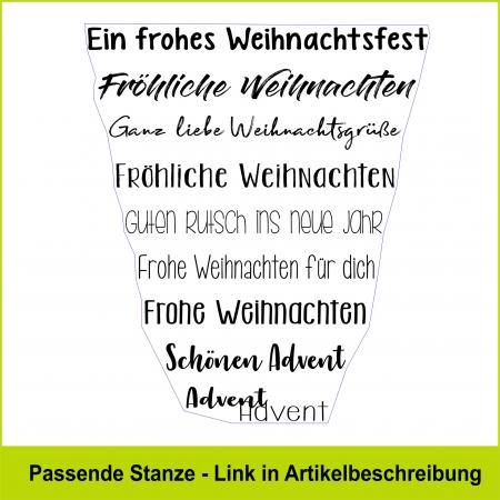 Frohe Weihnachten für Banner  - Stempelgummi