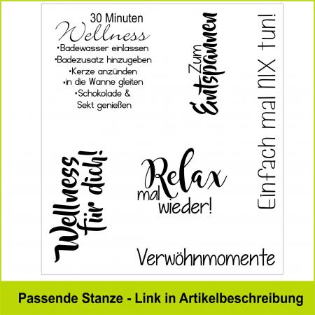 Wellness für Etiketten  - Stempelgummi