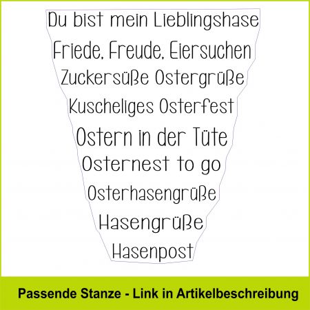 Ostergrüße für Bannerset - Stempelgummi