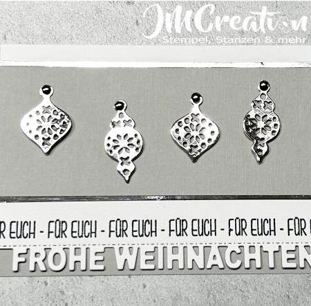 Stanzschablone - Mini-Christbaumkugeln