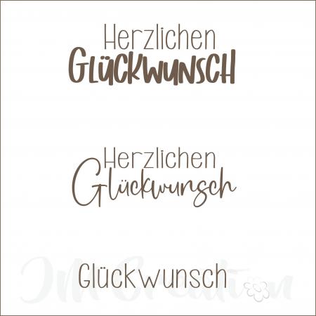 Glückwunsch - Embossingfolder