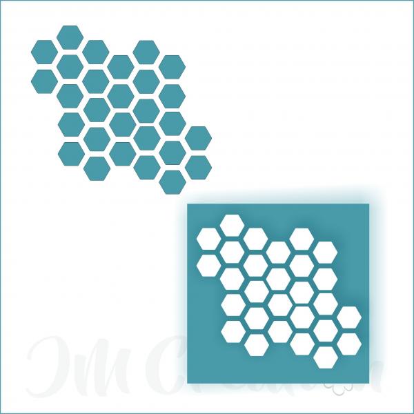 Stanzschablone - Wabenmuster