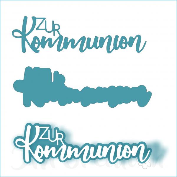 Stanzschablone - Zur Kommunion mit Schatten, groß