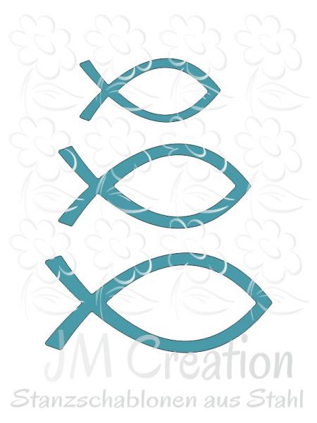 Stanzschablone - Christliche Fische 2