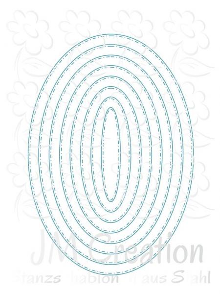 Stanzschablone - Stitched Ovale