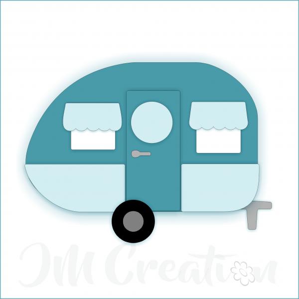 Stanzschablone - Wohnwagen