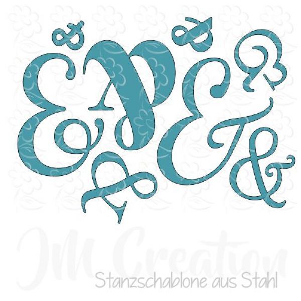 Stanzschablone - und-Zeichen