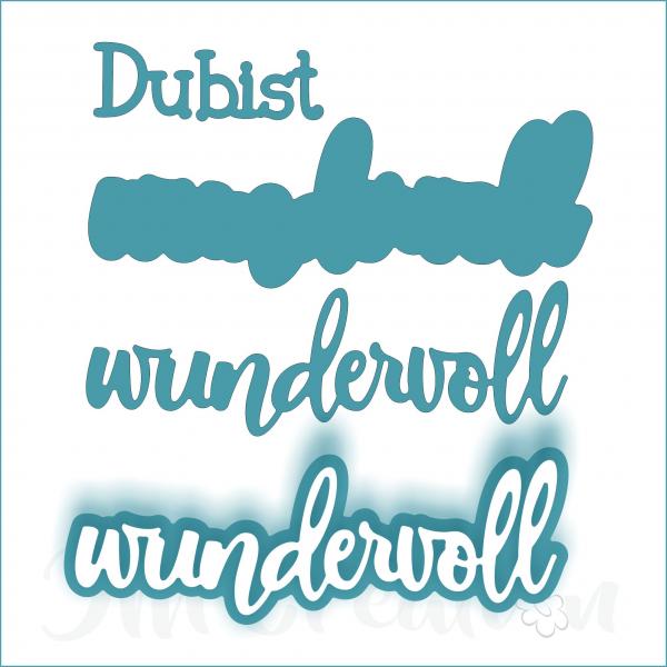 Stanzschablone - Du bist wundervoll