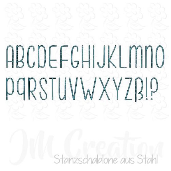 Stanzschablone - ABC dünn