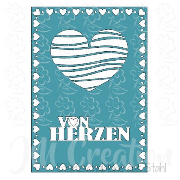 Stanzschablone - A6 Aufleger Herzen