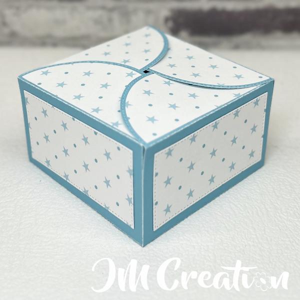 Box mit Deckel - Stanzschablone