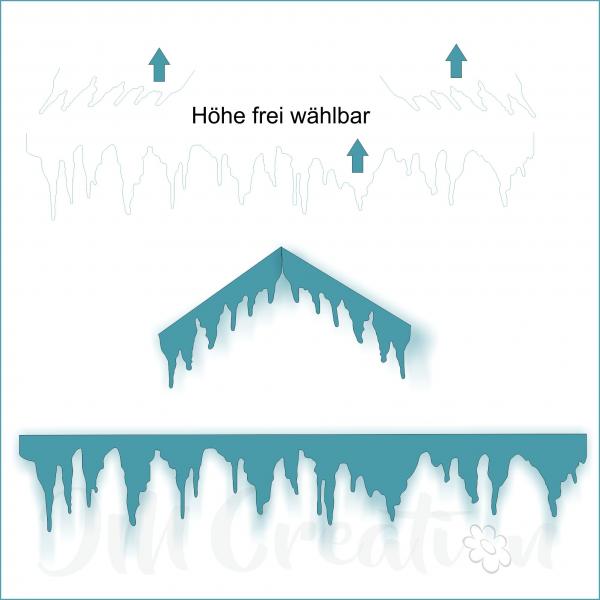 Stanzschablone - Eiszapfen