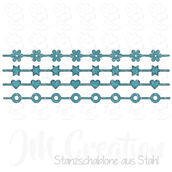 Stanzschablone - Linien mit Muster