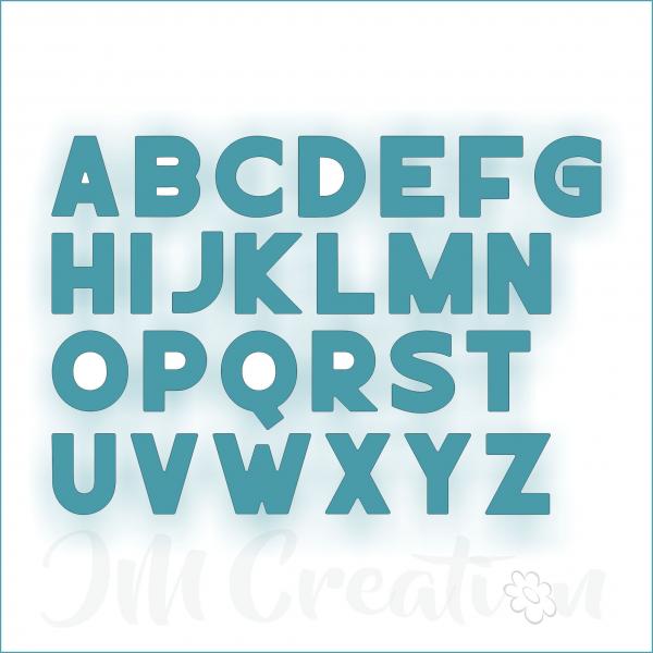 ABC Curly - Stanzschablone