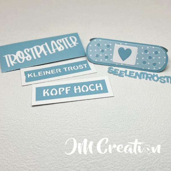 Plaster mit Kuvert - Stanzschablone