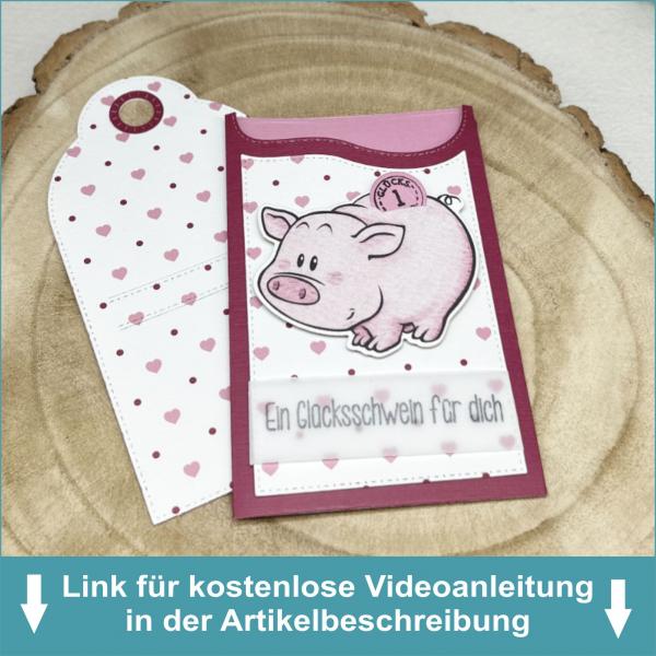 Gutscheinhülle + Tag - Stanzschablone