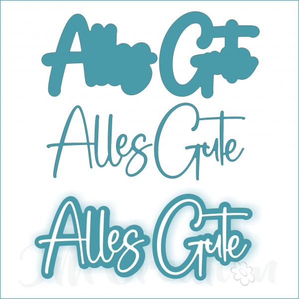Alles Gute groß - Stanzschablone