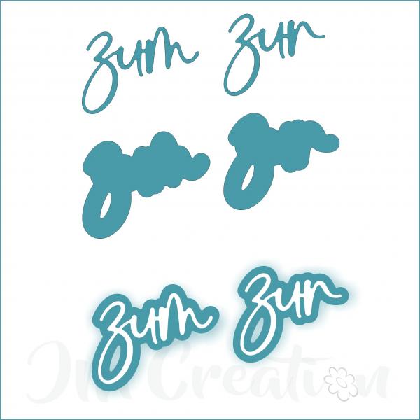 zum zur groß 1- Stanzschablone