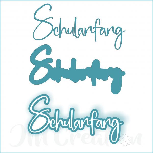 Schulanfang groß - Stanzschablone