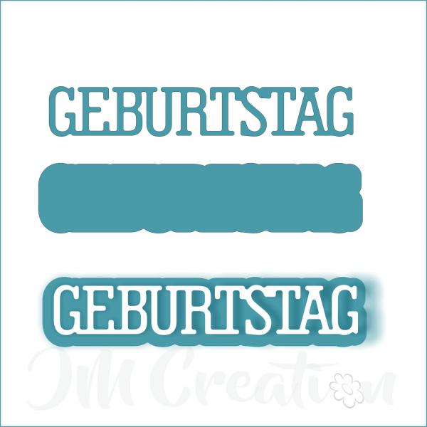 Geburtstag klein - Stanzschablone