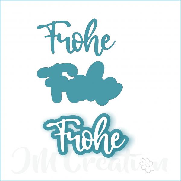 Frohe mittel - Stanzschablone