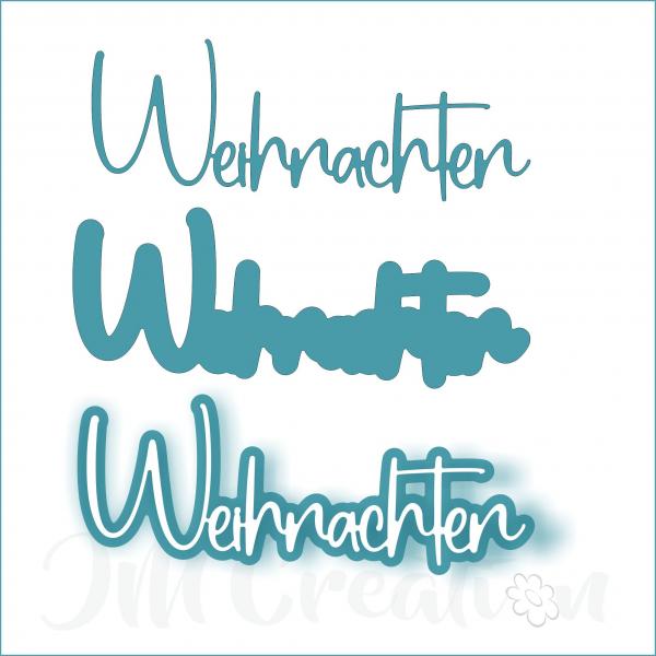 Weihnachten groß - Stanzschablone