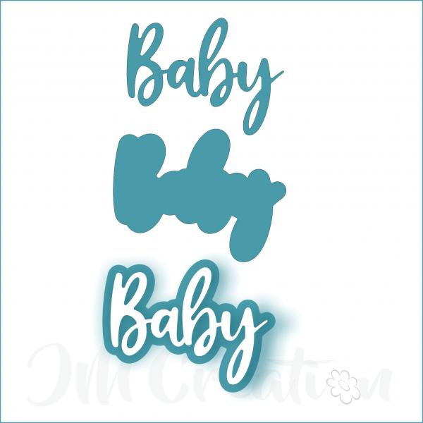 Baby mittel - Stanzschablone