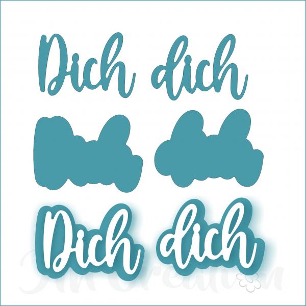 dich mittel - Stanzschablone