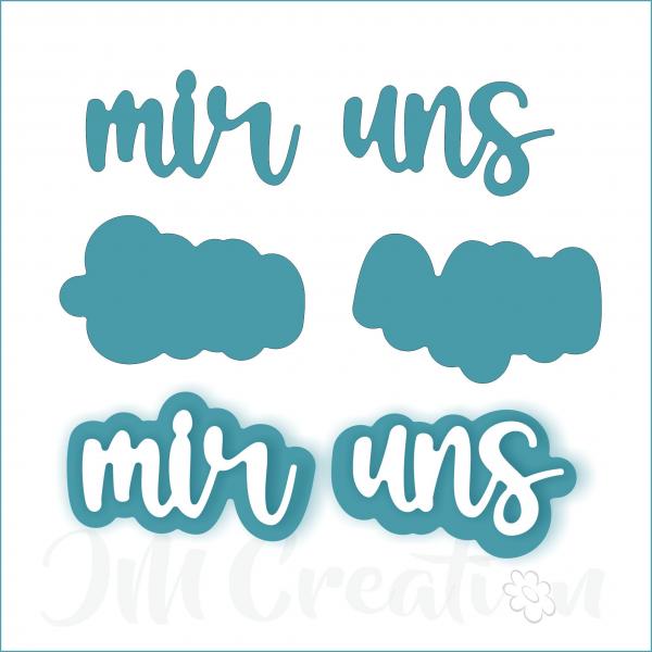 mir uns mittel - Stanzschablone