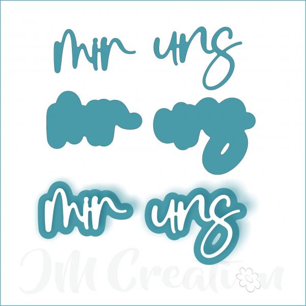 mir uns groß - Stanzschablone