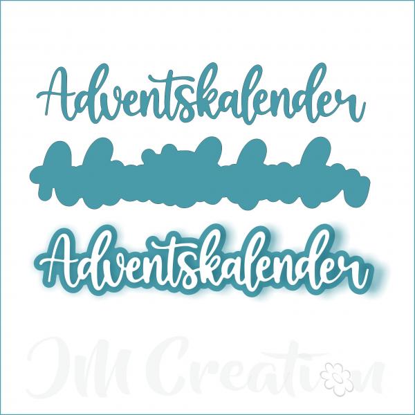 Adventskalender mittel - Stanzschablone