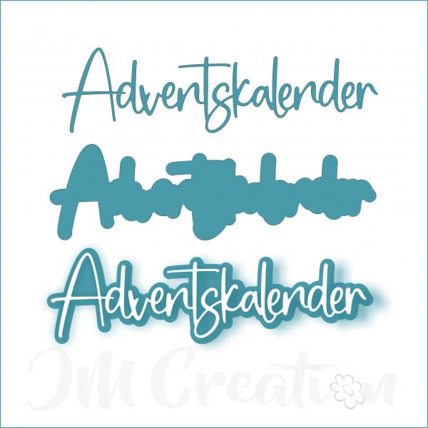 Adventskalender groß - Stanzschablone