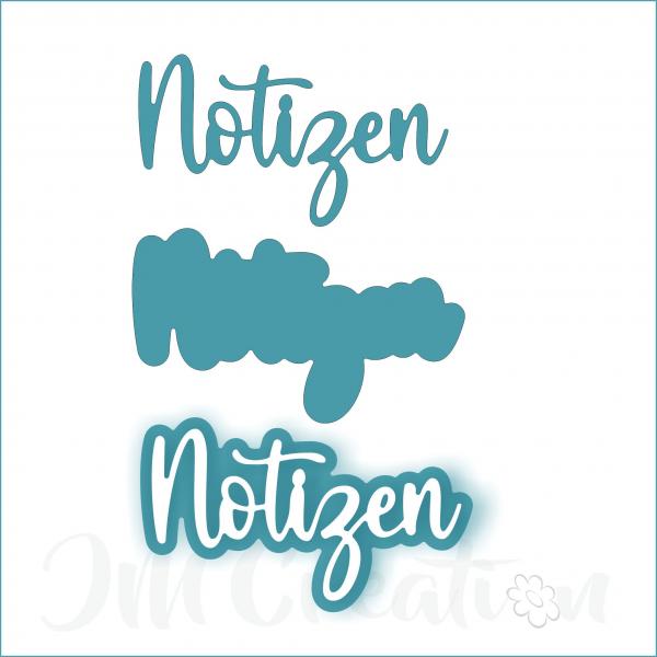 Notizen mittel - Stanzschablone