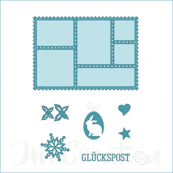 A6 Geteilte Briefmarken - Stanzschablone