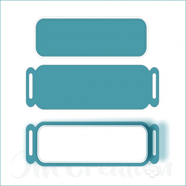 Schild rechteckig - Stanzschablone