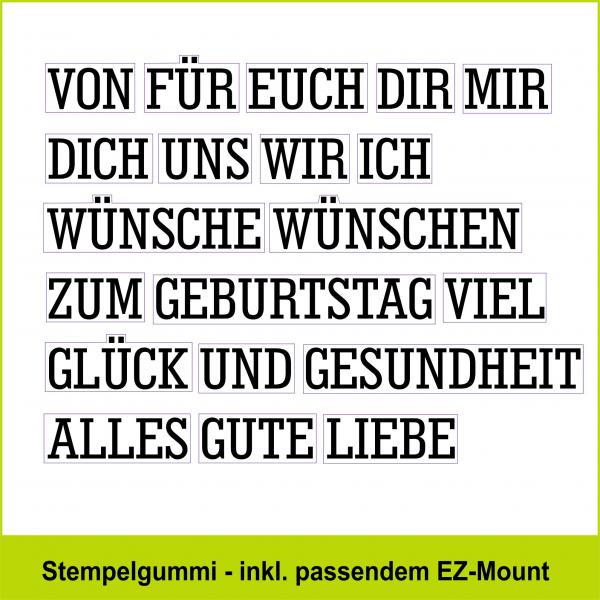 von für dich mir ... - Stempelgummi 10,5x13,5cm