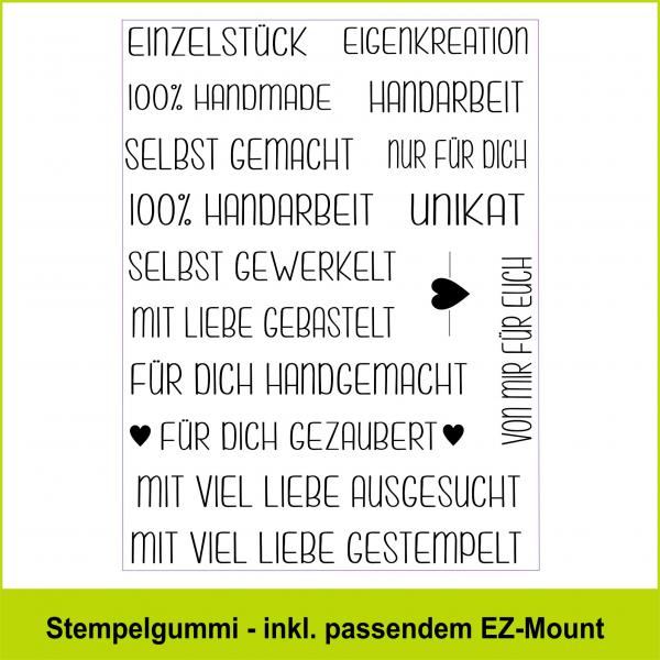 Handarbeit - Stempelgummi 10,5x13,5cm