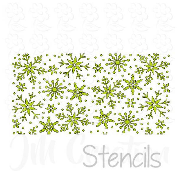 Schneeflocken - Stencil DIN lang