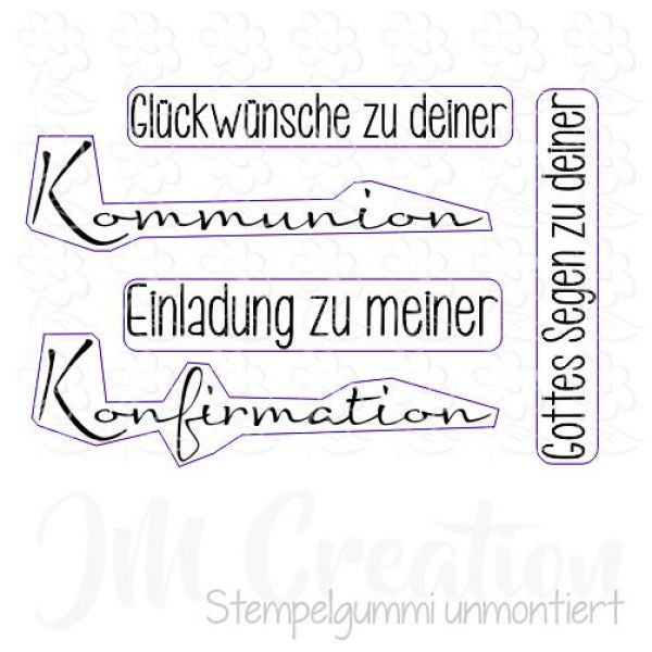 Kommunion-Konfirmation  - Stempelgummi