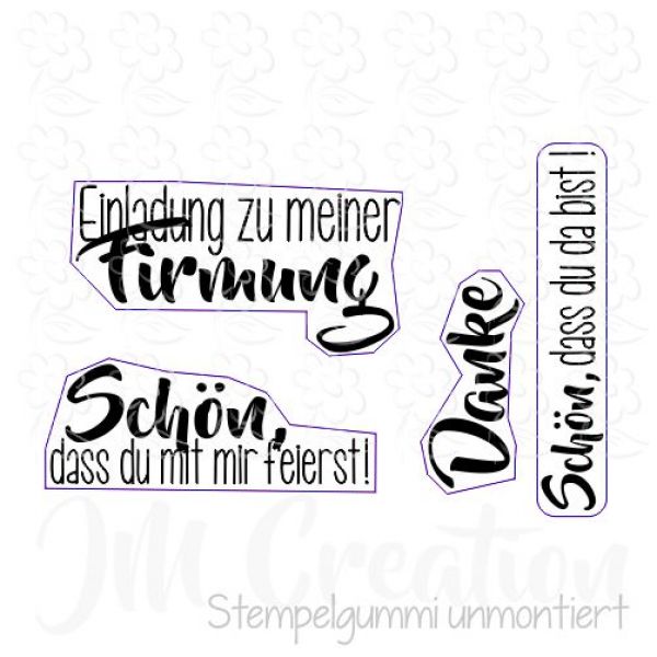 Einladung Firmung  - Stempelgummi