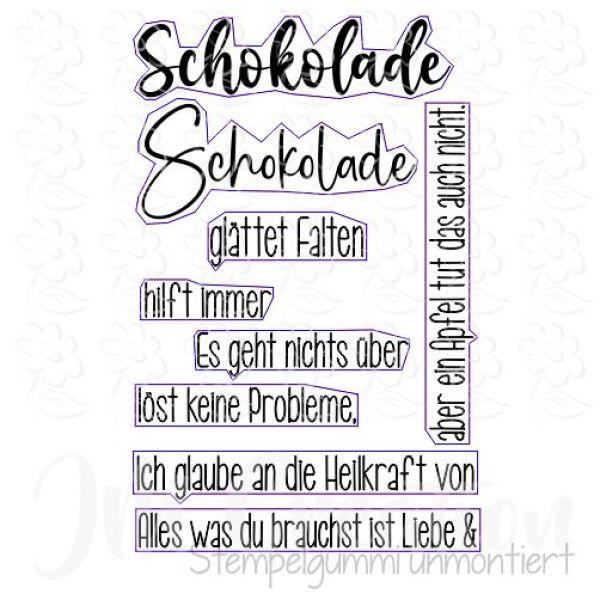 Schokolade... - Stempelgummi