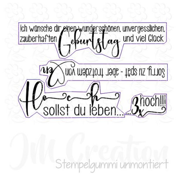 Hoch sollst du... - Stempelgummi