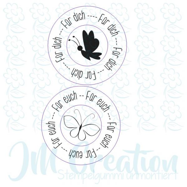 Kreisstempel - Für dich - Stempelgummi