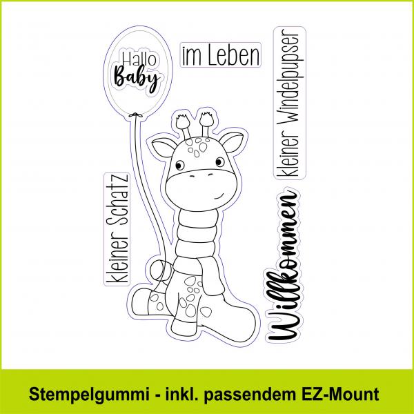 Baby-Giraffe - Stempelgummi