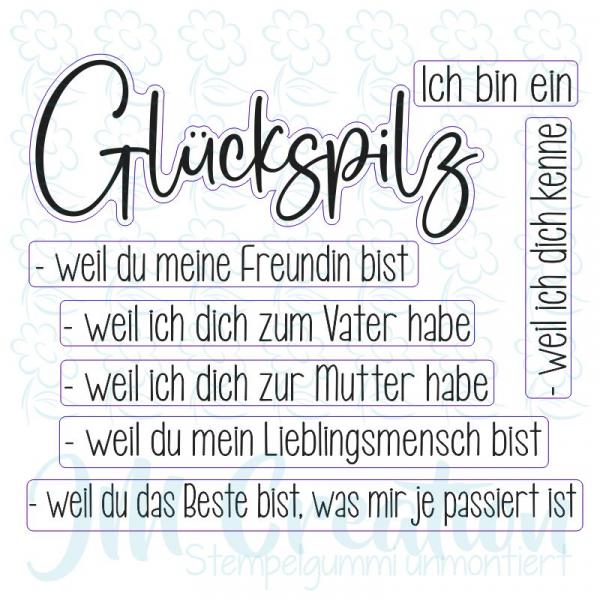 Ich bin ein Glückpilz - Stempelgummi