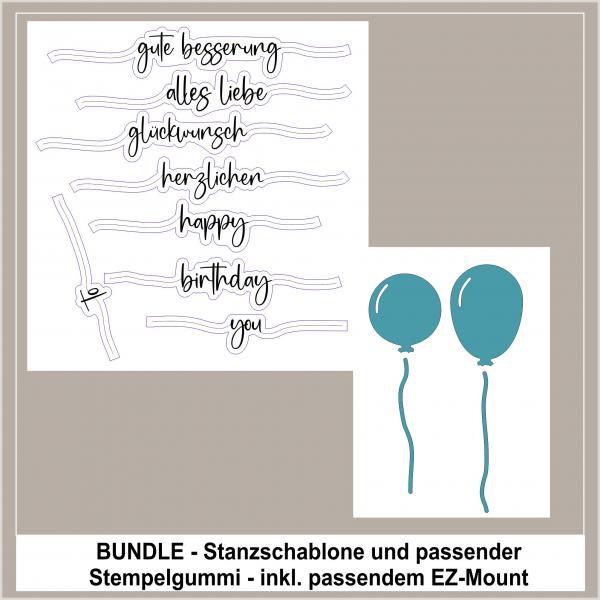 Luftballon klein + Schriften - Bundle