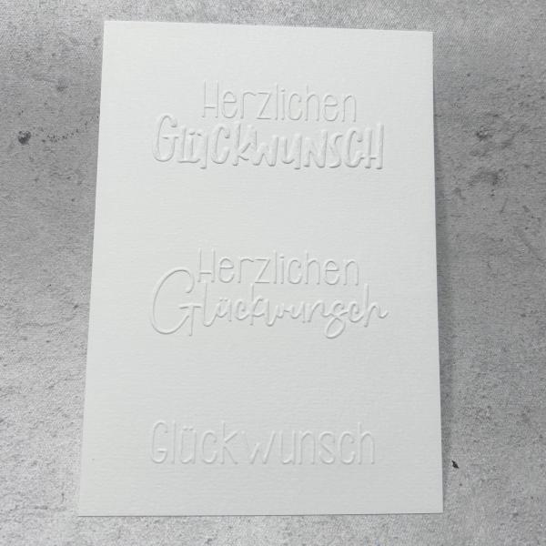 Glückwunsch - Embossingfolder