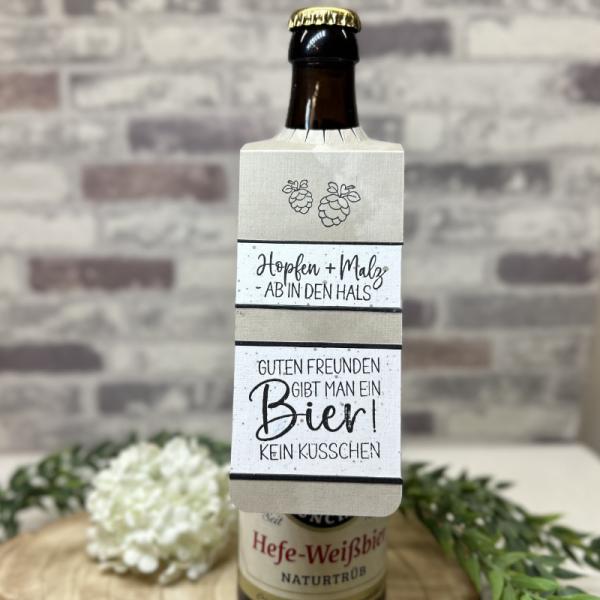 Flaschenhänger Bier - Stanzschablone